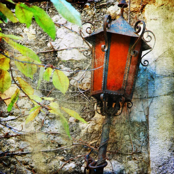 Staré lucerny z Evropy, umělecký obraz — Stock fotografie