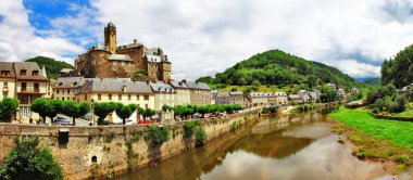 Estaing -  one of the most picturesque villages in France. clipart