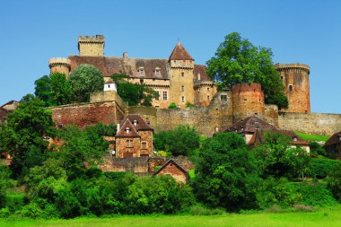 bretenoux castelnau - Ortaçağ Kalesi, dordogne, Fransa