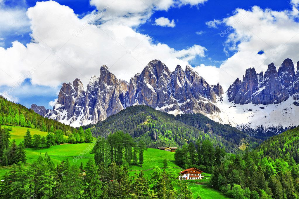 breathtaking nature of Dolomites. Italian Alps