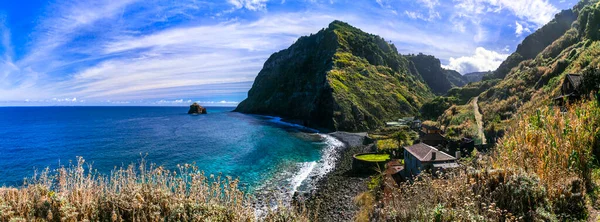 Madeira Portugal Vild Vacker Natur Landskap Vulkaniska Atlanten Utsiktspunkt Ponta — Stockfoto