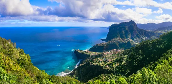 Nádherná Příroda Malebná Krajina Ostrova Madeira Severní Část Poblíž Santany — Stock fotografie