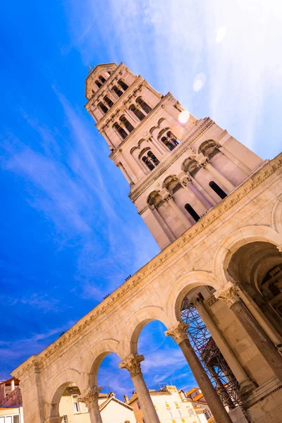 Croatia Travel Landmarks Split Ancient Roman Well Preserved City Tower — Stock Photo, Image