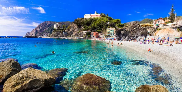 Férias Verão Italianas Monterosso Mare Vila Piscatória Parque Nacional Cinque — Fotografia de Stock