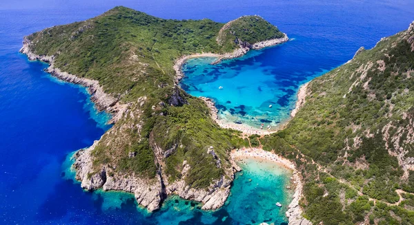 Grecia Scenario Naturale Spiagge Più Panoramiche Dell Isola Corful Unica — Foto Stock