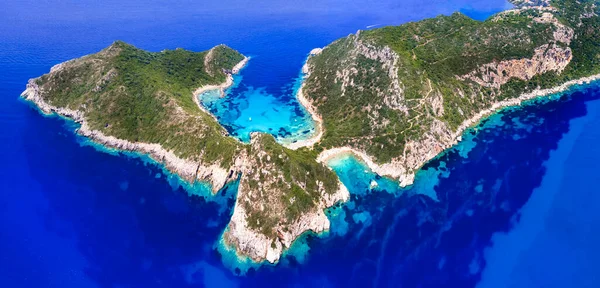 Grecia Scenario Naturale Spiagge Più Panoramiche Dell Isola Corful Unica — Foto Stock