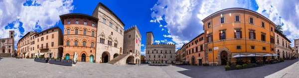 Italia Viajes Marcas Carril Histórica Ciudad Medieval Todi Umbría Panorama —  Fotos de Stock