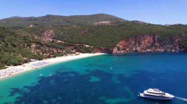 Most scenic and popular beaches in Parga town - beautiful Lichnos. Greece