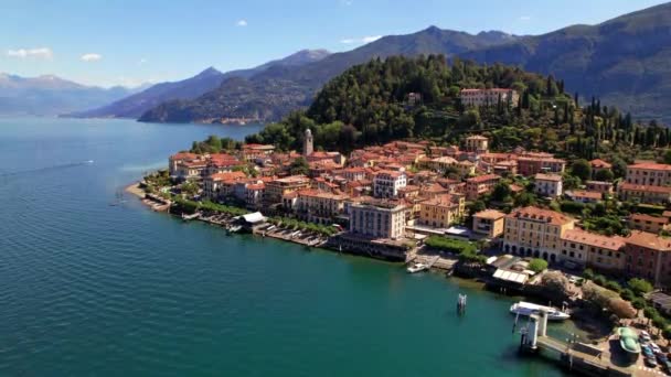 One Most Beautiful Lakes Italy Lago Como Aerial Drone Video — Stock Video