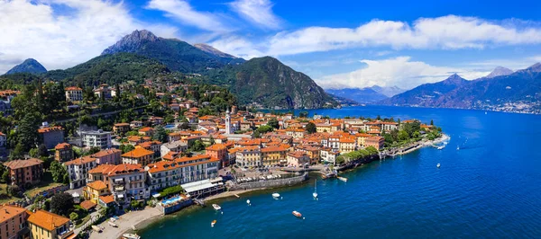 Stynlic Göl Manzarası Inanılmaz Lago Como Güzel Menaggio Kasabasının Hava — Stok fotoğraf