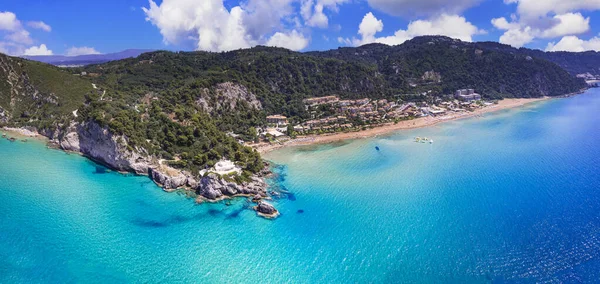 Griechenland Sommerferien Die Schönsten Strände Der Insel Korfu Blick Aus — Stockfoto