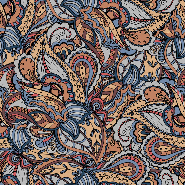 Abstract seamless ornamental pattern background