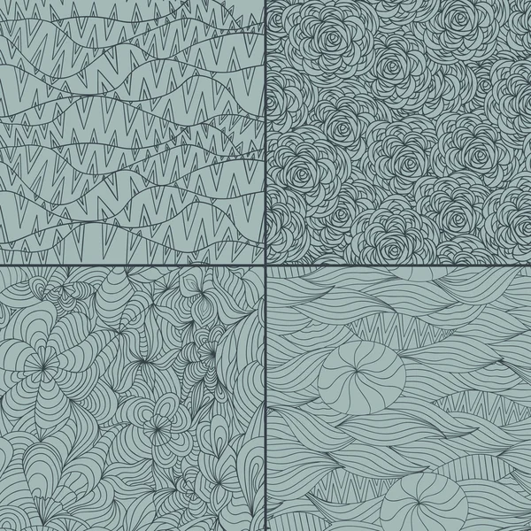 Indsamling af sømløse mønster baggrunde.To-tone design – Stock-vektor