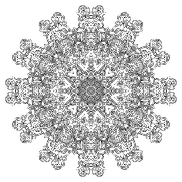 Ornamental round. Decorative lace background — Stock Vector