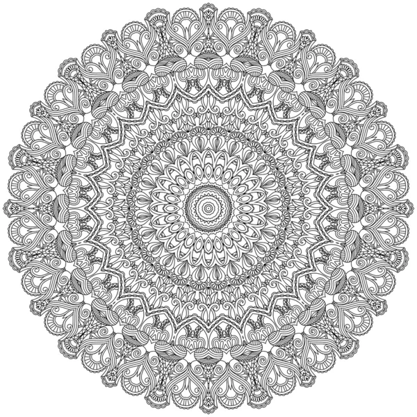 Renda ornamental asiática. Mandala decorativa — Vetor de Stock