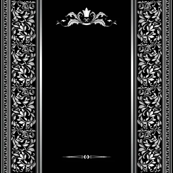 Vintage ornamental frame, baroque style, luxury background, invi — Stock Vector