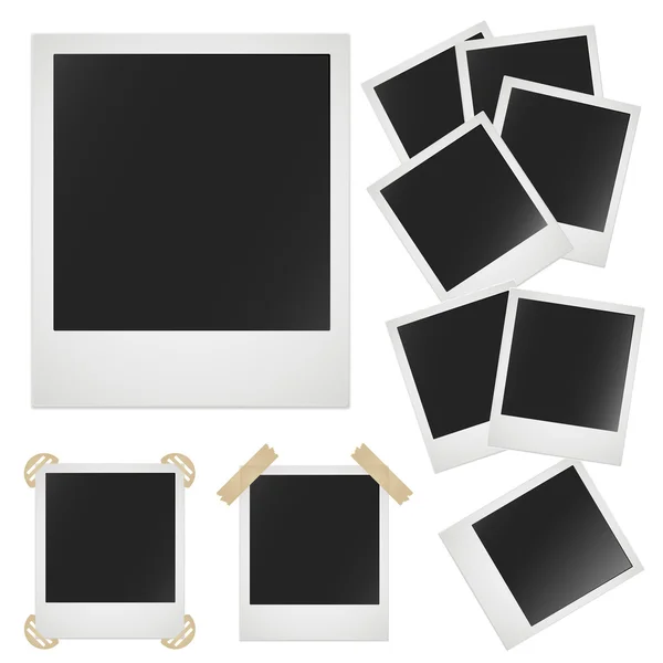 Polaroid-Fotorahmen auf weißem Hintergrund. Vektorbild — Stockvektor
