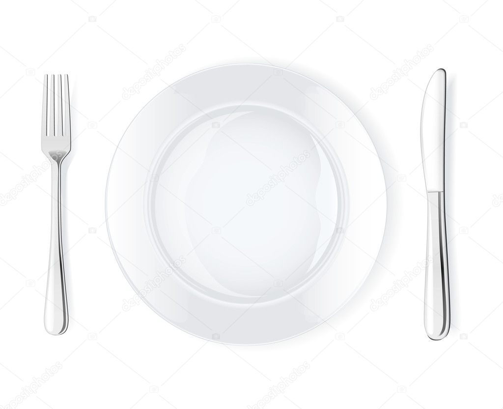 Dinner place setting, vector illustration