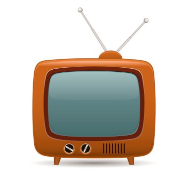 Retro tv. vektör çizim