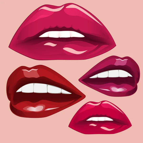 Lippen, vectorillustratie. — Stockvector