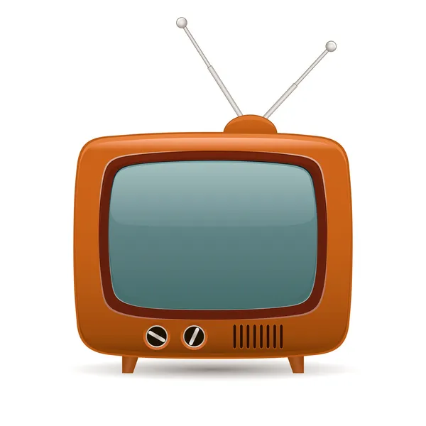 Retro tv. vektör çizim