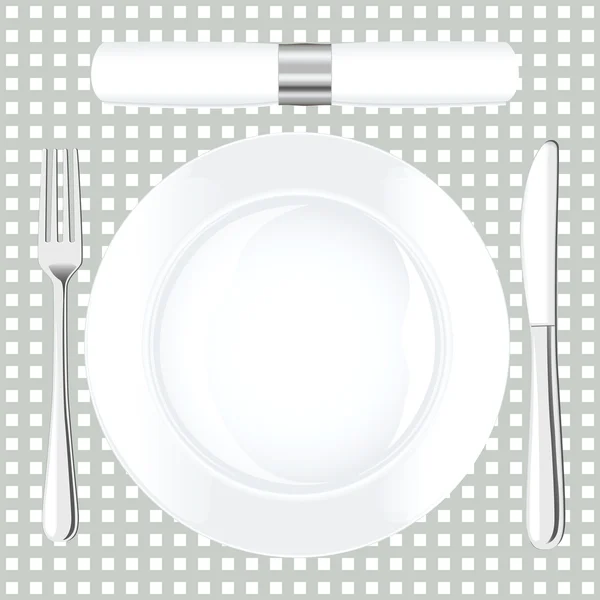 Dinner place setting. Vector illustration, Eps 10 — Stock Vector