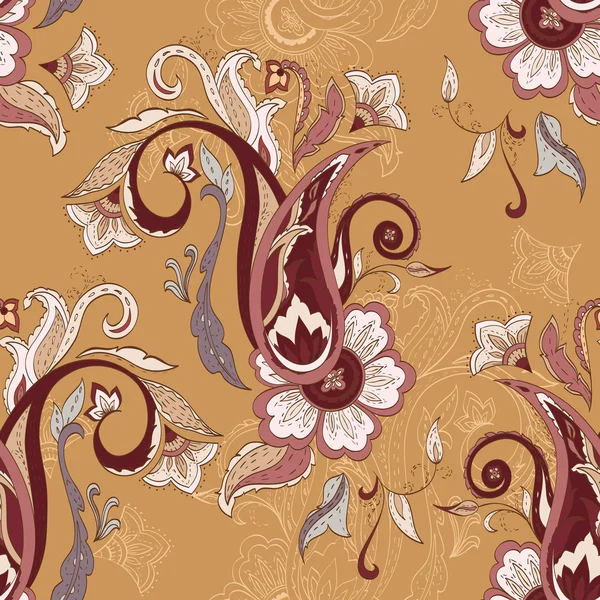 Padrão paisley colorido. Design étnico. Fundo sem costura, ve —  Vetores de Stock