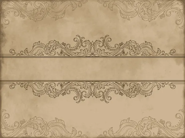 Decoratieve bloemen frame op vintage achtergrond — Stockvector