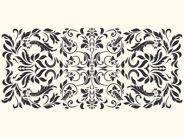 Cadre de bordure vintage, motif ornement en styl antique, baroque — Image vectorielle