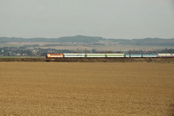 Поезда и вагоны — стоковое фото