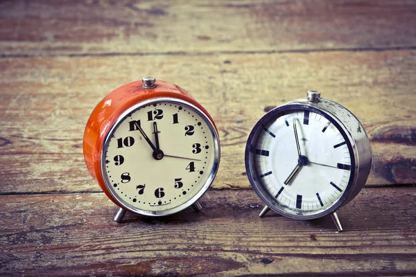 Old alarm clocks — Stock Photo, Image