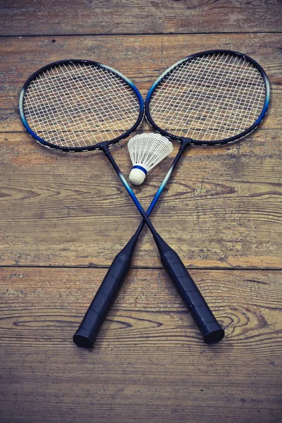 Vintage badminton raket — Stok fotoğraf