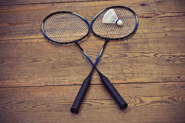 Vintage badminton raket — Stok fotoğraf