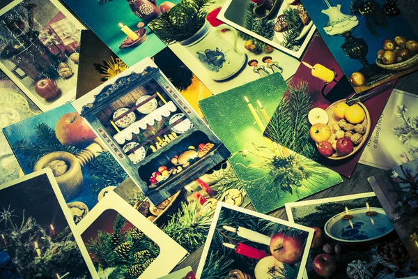 Vecchie cartoline di Natale — Foto Stock