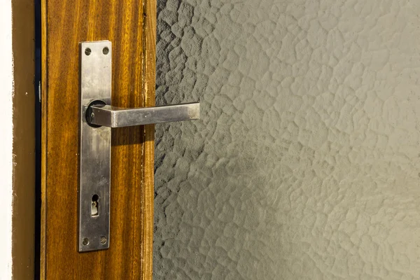 Silver door handle — Stock Photo, Image