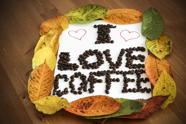 I love coffee — Stock Photo, Image