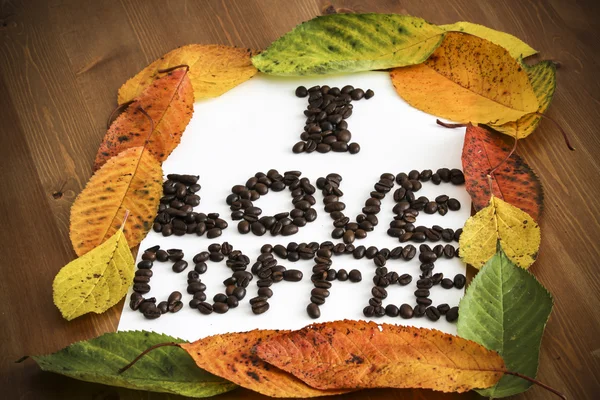 Ich liebe Kaffee — Stockfoto