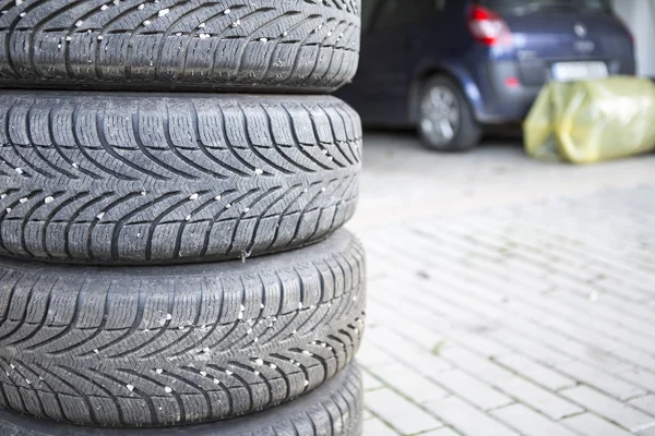 Tires of a car — Stock Photo, Image