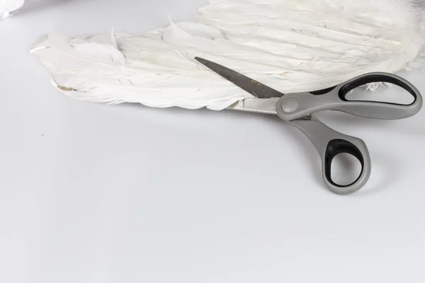 はさみ切断天使の翼 — ストック写真