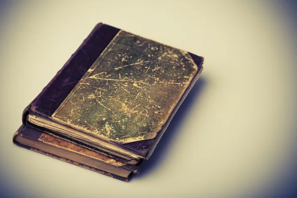 Beautiful old two books closeup on white background — Stock Photo, Image