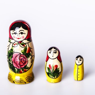 Russian Dolls Matryoshka Isolated on a white background clipart