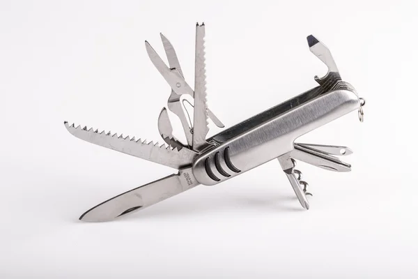 Metallic swiss army knife — Stock Photo, Image
