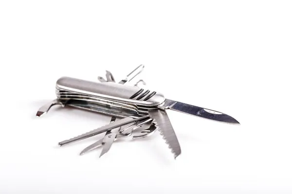 Metallic swiss army knife — Stock Photo, Image