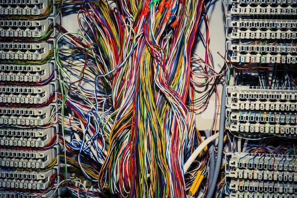 Communication control circuit panel for phones — Stock Image Communication control circuit panel for phones Stock Photo