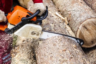 adam onun arka bahçesinde bir günlük kesme tezgahlar