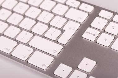 Beyaz gümüş klavye 