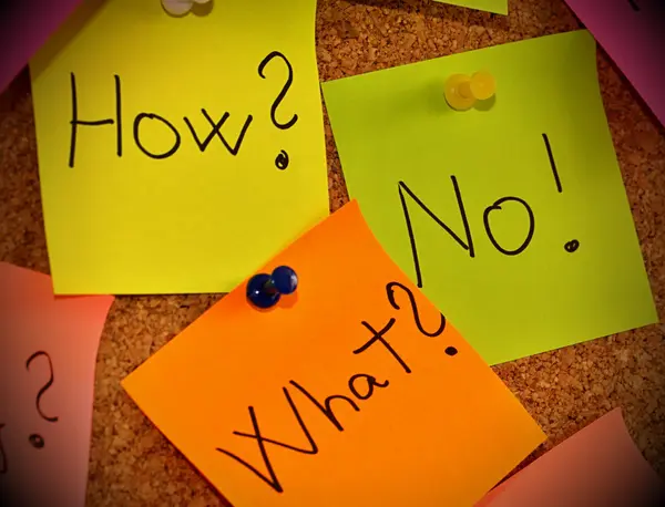 Notice board with sticky note pads — Stock Photo, Image