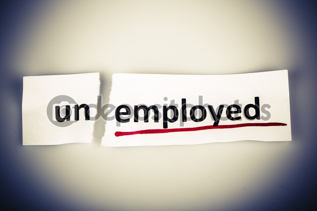 The word unemployed changed to employed on torn paper