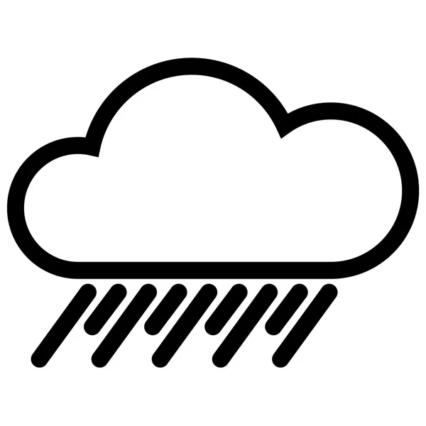 Wetter-Websymbol mit Wolken und Regen — Stockfoto