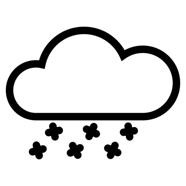 Icône web météo avec nuages et neige — Photo